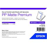 EPSON PP MATTE LABEL PREM DIE-CUT FANFOLD SHEETS WITH SPROCKETS 20 EPSON PP MATTE LABEL PREM DIE-CUT FANFOLD SHEETS WITH SPROCKETS 20