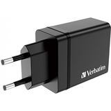 VERBATIM Ladeadapter, CHR-30EU1, 30W, GaN, schwarz 2x USB-A, 1x USB-A VERBATIM Ladeadapter, CHR-30EU1, 30W, GaN, schwarz 2x USB-A, 1x USB-A