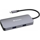 Verbatim USB-C Pro Multiport-Hub mit 5 Anschl&uuml;ssen CMH-05