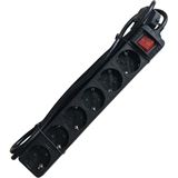 (&euro;75,13*/1m) 1.50m Mcab Stromkabel Steckdosenleiste Schwarz 6