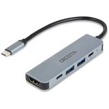 Dicota USB-C 5-in-1 Video Hub 4K PD 100W silver