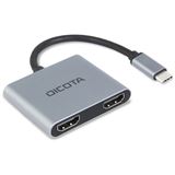 Dicota USB-C Mobile 4-in-1 Mini Docking Station 4K HDMI PD 100W silber