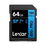 64GB Lexar SDXC 800x Pro 150MB/s C10 V10 U1