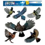 HERMA Fensterbild Warnvögel Bunt 30x30cm