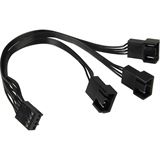Inter-Tech PWM-Y-3, Kabel 3-fach schwarz