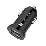 Techly Autoladegerät 2p USB A 5V/2.4A schwarz
