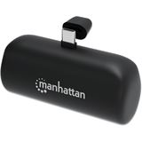 Manhattan Powerbank 5000 mAh mit integriertem USB-C-Stecker 10W zur