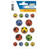 Herma Sticker MAGIC BUNTE FUSSBÄLLE, GEPRÄGT