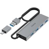 Hama 00200138 USB Hub A&C Grau Hub