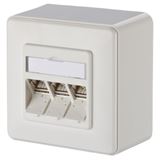 Metz Connect Anschlussdose ISO/IEC Cat.6A Modul 3 Port 270°M AP