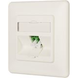 Metz Connect OpDAT Anschlussdose UP 1xLC-D SM APC reinweiss