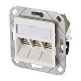 Metz Connect Anschlussdose ISO/IEC Cat.6A Modul 3 Port 270°M UPk