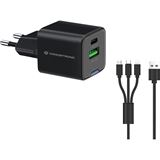 33 Watt Conceptronic Ladegerät 2Port 1xUSB-C,1xUSB-A +3-in-1 33 Watt Conceptronic Ladegerät 2Port 1xUSB-C,1xUSB-A +3-in-1