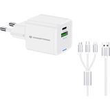 33 Watt Conceptronic Ladegerät 2Port 1xUSB-C,1xUSB-A +3-in-1 33 Watt Conceptronic Ladegerät 2Port 1xUSB-C,1xUSB-A +3-in-1