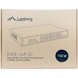 Lanberg Switch 16X 100MB DSP+/2X1GB/1XSFP Rack 19" 150W