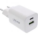 33 Watt InLine Power Delivery + Quick Charge USB Netzteil, USB-A + 33 Watt InLine Power Delivery + Quick Charge USB Netzteil, USB-A +