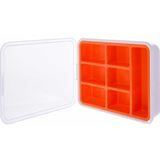 InLine Kleinteilebox, 7 F&auml;cher, Abmessungen: 180x140x40mm, orange