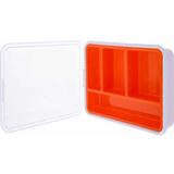 InLine Kleinteilebox, 4 F&auml;cher, Abmessungen: 180x140x40mm, orange