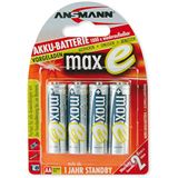 ANSMANN maxE HR6 Nickel-Metall-Hydrid AA Mignon Akku 2100 mAh 4er Pack ANSMANN maxE HR6 Nickel-Metall-Hydrid AA Mignon Akku 2100 mAh 4er Pack