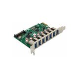 InLine Schnittstellenkarte, 7x USB-A 3.2 Gen.1, PCIe, mit SATA