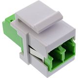 InLine LWL Keystone Snap-in Kupplung weiß, Duplex LC/LC, InLine LWL Keystone Snap-in Kupplung weiß, Duplex LC/LC,