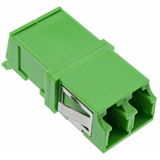 InLine LWL Kupplung, Duplex LC/LC, singlemode, grün, mit InLine LWL Kupplung, Duplex LC/LC, singlemode, grün, mit