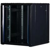 Rockstable 19" 18 HE 600x600x900 Glast&uuml;r, schwarz