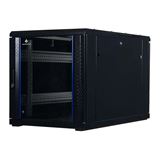 Rockstable 19" 12HE 600x1000x637 Glast&uuml;r, schwarz