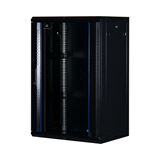 Rockstable 19" 18 HE 600x440x900 Glast&uuml;r, schwarz