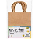 folia 20 Papier-Tragetaschen M braun 18,0 x 21,0 cm