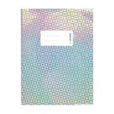 HERMA Heftumschlag Glamour silber Kunststoff DIN A5