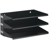 DURABLE Sortierstation schwarz mit 3 F&auml;cher
