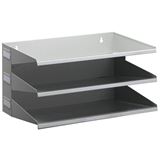 DURABLE Sortierstation grau mit 3 F&auml;cher