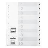 DURABLE Ordnerregister Vollformat 1-10 wei&szlig; 10-teilig, 1 Satz