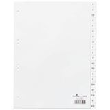 DURABLE Ordnerregister Vollformat A-Z wei&szlig; 20-teilig, 1 Satz