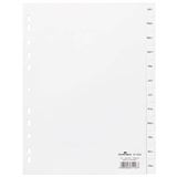 DURABLE Ordnerregister Vollformat Jan.-Dez. wei&szlig; 12-teilig, 1