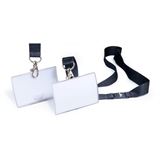 DURABLE 10 Click Fold Namensschilder mit Textilband 9,0 x 5,4 cm