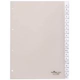 DURABLE Ordnerregister Vollformat A-Z transparent 20-teilig, 1 Satz