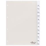 DURABLE Ordnerregister Vollformat 1-12/Jan.-Dez. transparent