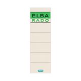 ELBA 10 Ordneretiketten beige f&uuml;r 8,0 cm R&uuml;ckenbreite