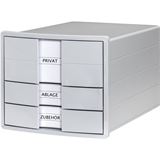 HAN Schubladenbox IMPULS lichtgrau 1017-11, DIN C4 mit 3 Schubladen HAN Schubladenbox IMPULS lichtgrau 1017-11, DIN C4 mit 3 Schubladen