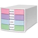 HAN Schubladenbox IMPULS rosa, lila, blau, grün 1012-129, DIN HAN Schubladenbox IMPULS rosa, lila, blau, grün 1012-129, DIN
