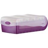 HAN Croco Karteikasten DIN A8 für 500 Karteikarten lila mit HAN Croco Karteikasten DIN A8 für 500 Karteikarten lila mit