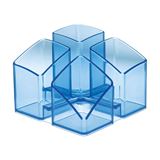 HAN Stiftehalter SCALA blau-transparent Polystyrol 4 Fächer 12,5 HAN Stiftehalter SCALA blau-transparent Polystyrol 4 Fächer 12,5