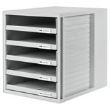 HAN Schubladenbox Schrank-Set lichtgrau 1401-11, DIN C4 mit 5 HAN Schubladenbox Schrank-Set lichtgrau 1401-11, DIN C4 mit 5