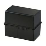 HAN A6 Karteikasten DIN A6 für 400 Karteikarten schwarz mit HAN A6 Karteikasten DIN A6 für 400 Karteikarten schwarz mit