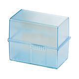 HAN A8 Karteikasten DIN A8 für 300 Karteikarten blau-transparent HAN A8 Karteikasten DIN A8 für 300 Karteikarten blau-transparent