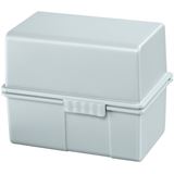 HAN A8 Karteikasten DIN A8 für 200 Karteikarten lichtgrau mit HAN A8 Karteikasten DIN A8 für 200 Karteikarten lichtgrau mit