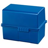HAN A8 Karteikasten DIN A8 für 200 Karteikarten blau mit Deckel HAN A8 Karteikasten DIN A8 für 200 Karteikarten blau mit Deckel