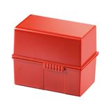 HAN A7 Karteikasten DIN A7 für 300 Karteikarten rot mit Deckel HAN A7 Karteikasten DIN A7 für 300 Karteikarten rot mit Deckel